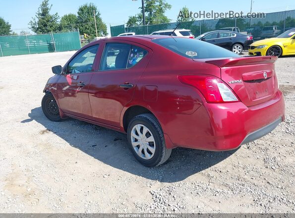 3N1CN7AP7KL822936 2019 NISSAN VERSA Maroon Trasero izquierdo