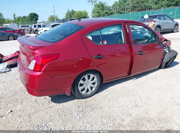 3N1CN7AP7KL822936 2019 NISSAN VERSA Maroon Trasero derecho