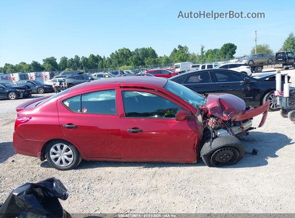 3N1CN7AP7KL822936 2019 NISSAN VERSA Maroon Vista interior trasera