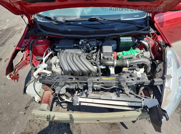 3N1CN7AP8GL894008 2016 NISSAN VERSA Maroon Widok wnętrza z tyłu