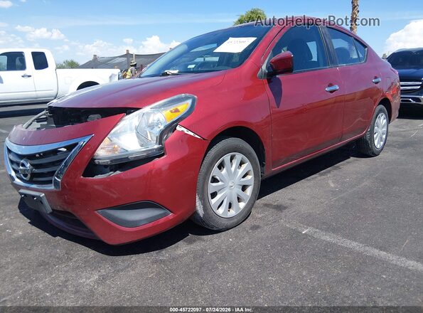 3N1CN7AP8KL847232 2019 NISSAN VERSA Красный Передняя левая четверть