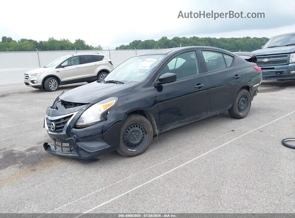 3N1CN7AP9GL817003 2016 NISSAN VERSA Black Առջևի ձախ երեք քառորդ տեսարան
