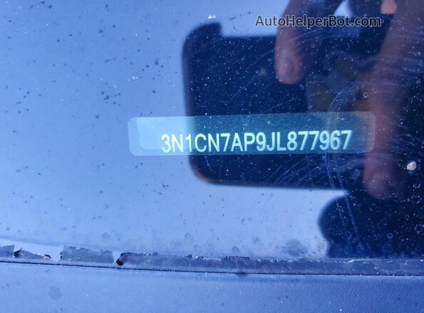 3N1CN7AP9JL877967 2018 NISSAN VERSA White Вид наклейки з VIN-кодом