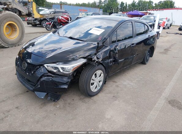 3N1CN8DV0ML908155 2021 NISSAN VERSA Черный Передняя левая четверть