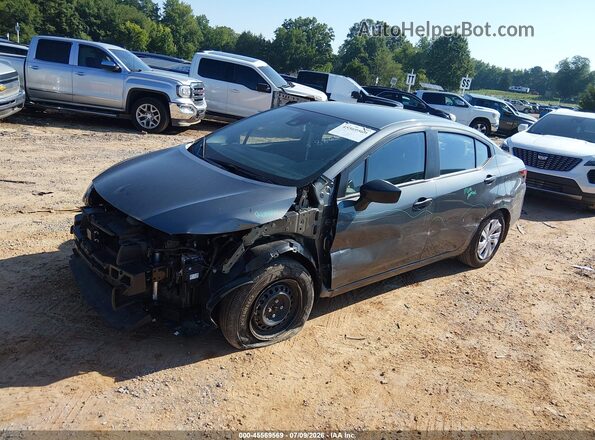 3N1CN8DV2SL886687 2025 NISSAN VERSA Gray Առջևի ձախ երեք քառորդ տեսարան