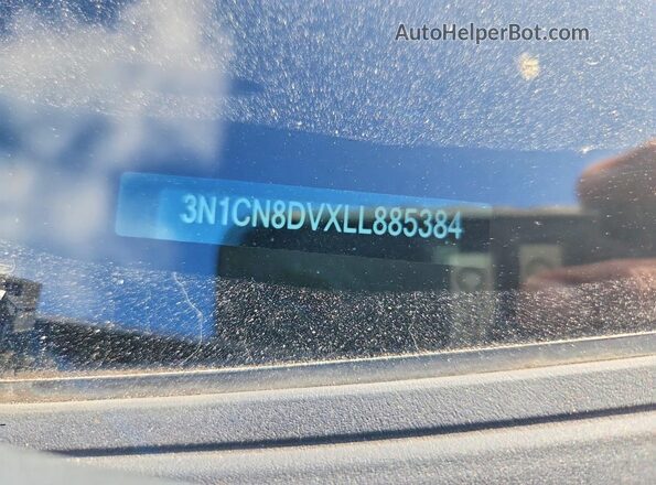 3N1CN8DVXLL885384 2020 NISSAN VERSA Silver Vista de la etiqueta del VIN