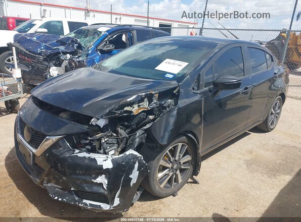 3N1CN8EV0ML830961 2021 NISSAN VERSA Черный Передняя левая четверть