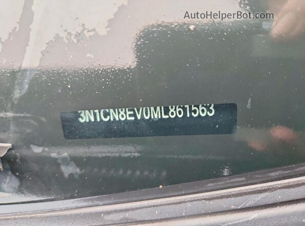 3N1CN8EV0ML861563 2021 NISSAN VERSA Black Widok komory silnika