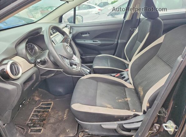 3N1CN8EV0ML861563 2021 NISSAN VERSA Black Widok wnętrza z przodu