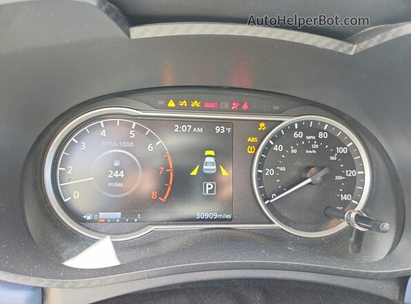 3N1CN8EV0RL877995 2024 NISSAN VERSA Gray ხელსაწყოთა პანელის ხედი