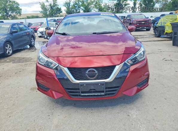 3N1CN8EV2ML846739 2021 NISSAN VERSA Красный Вид спереди