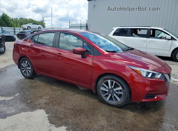 3N1CN8EV2ML849477 2021 NISSAN VERSA Burgundy წინა მარჯვენა