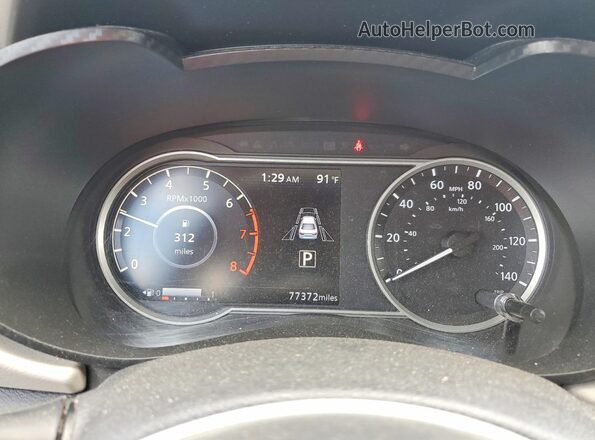 3N1CN8EV2ML849477 2021 NISSAN VERSA Burgundy ხელსაწყოთა პანელის ხედი