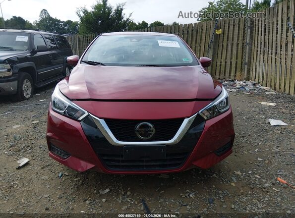 3N1CN8EV2ML849835 2021 NISSAN VERSA Red Widok zestawu wskaźników