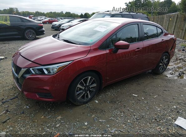 3N1CN8EV2ML849835 2021 NISSAN VERSA Red Przód lewy