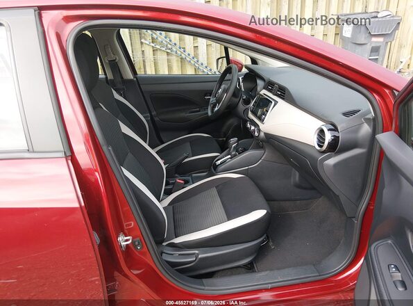 3N1CN8EV2ML849835 2021 NISSAN VERSA Red Widok wnętrza z przodu