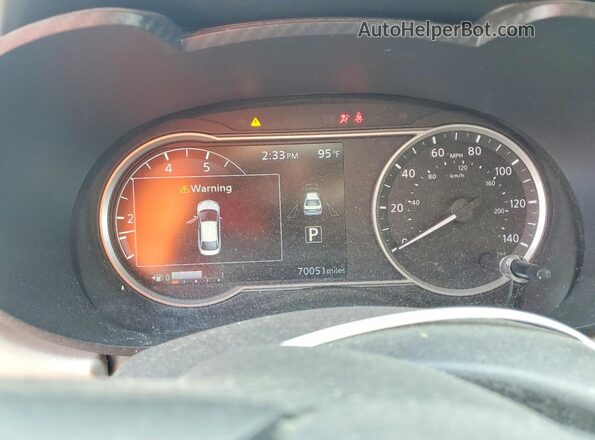 3N1CN8EV2ML889431 2021 NISSAN VERSA Бордовый Вид щитка приборов