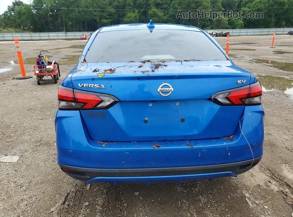3N1CN8EV3ML825348 2021 NISSAN VERSA Синий Вид сзади