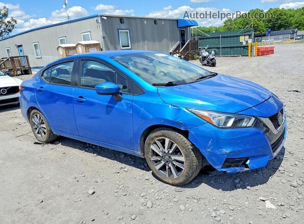 3N1CN8EV3ML851772 2021 NISSAN VERSA Синий Передняя правая четверть