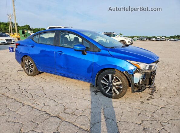3N1CN8EV4ML808686 2021 NISSAN VERSA Blue Front right