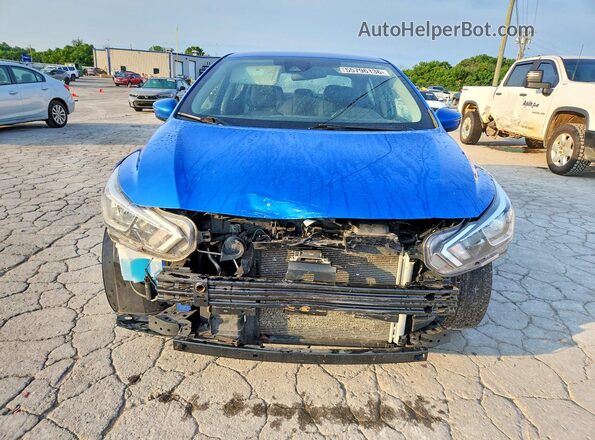 3N1CN8EV4ML808686 2021 NISSAN VERSA Blue Front view