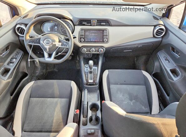 3N1CN8EV4ML808686 2021 NISSAN VERSA Blue Dashboard view