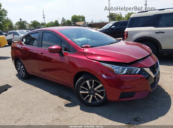 3N1CN8EV5ML904181 2021 NISSAN VERSA Красный Вид задней части салона