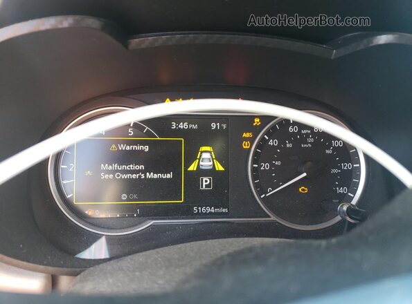 3N1CN8EV9ML869287 2021 NISSAN VERSA Black Вид щитка приладів