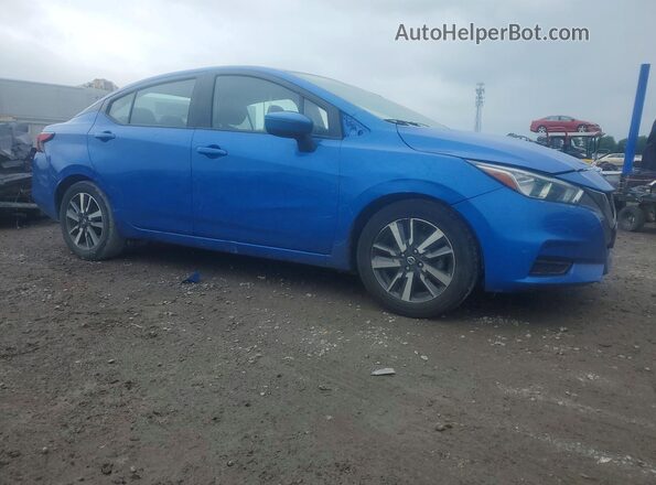 3N1CN8EVXML810796 2021 NISSAN VERSA Синий Передняя правая четверть