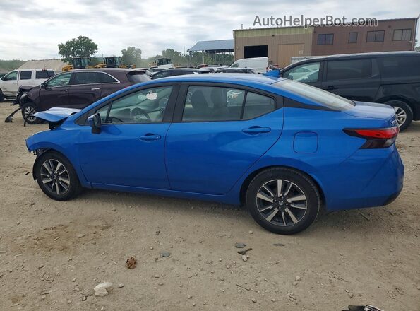 3N1CN8EVXML825833 2021 NISSAN VERSA Blue Trasero izquierdo