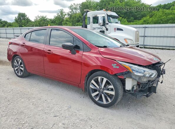 3N1CN8FV9LL897233 2020 NISSAN VERSA Maroon Przód prawy
