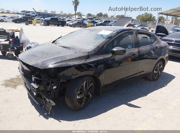 3N1CN8FV9RL820192 2024 NISSAN VERSA Черный Передняя левая четверть