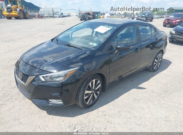3N1CN8FVXLL833525 2020 NISSAN VERSA Black Առջևի ձախ երեք քառորդ տեսարան