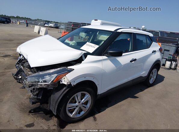 3N1CP5BV0ML483497 2021 NISSAN KICKS Белый Передняя левая четверть