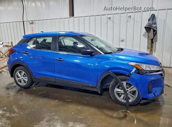 3N1CP5BV2ML545546 2021 NISSAN KICKS Blue Передня права чверть