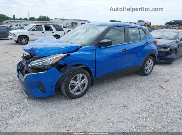 3N1CP5BV3RL526818 2024 NISSAN KICKS Blue წინა მარცხენა ხედი სამი მეოთხედიდან