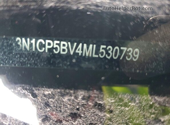 3N1CP5BV4ML530739 2021 NISSAN KICKS Blue Widok naklejki z numerem VIN