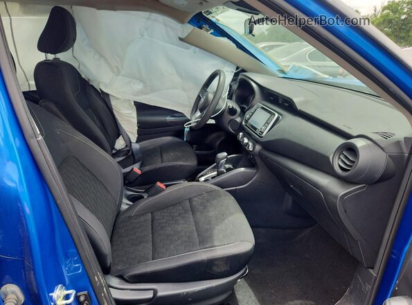 3N1CP5BV4ML530739 2021 NISSAN KICKS Blue Widok wnętrza z przodu