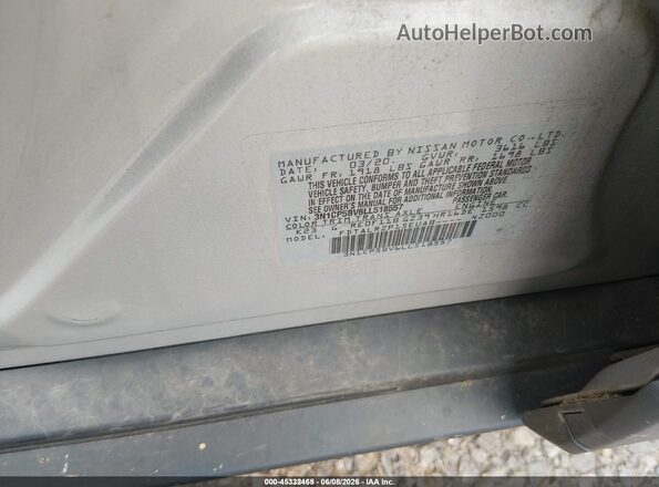 3N1CP5BV6LL518557 2020 NISSAN KICKS Silver Widok komory silnika