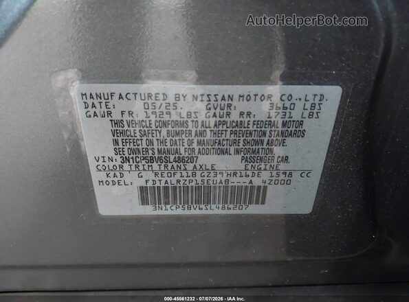 3N1CP5BV6SL486207 2025 NISSAN KICKS PLAY Gray Engine compartment view