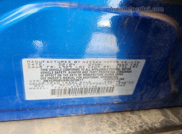 3N1CP5BV8RL523977 2024 NISSAN KICKS Blue Vista interior de 360 grados