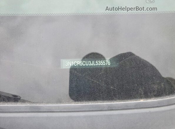 3N1CP5CU3JL535576 2018 NISSAN KICKS Black VIN sticker view