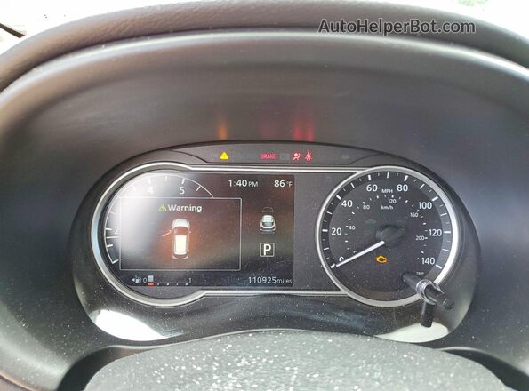 3N1CP5CU4KL537077 2019 NISSAN KICKS Red ხელსაწყოთა პანელის ხედი