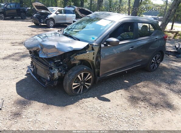3N1CP5CU5KL485720 2019 NISSAN KICKS Gray Առջևի ձախ երեք քառորդ տեսարան
