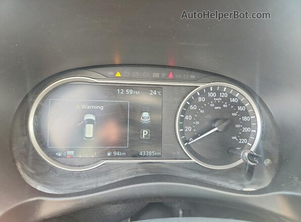 3N1CP5CU6KL530857 2019 NISSAN KICKS Черный Вид щитка приборов
