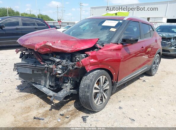 3N1CP5CU7KL532178 2019 NISSAN KICKS Red Առջևի ձախ երեք քառորդ տեսարան