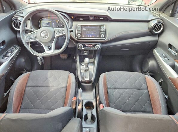 3N1CP5CU7KL554245 2019 NISSAN KICKS Red Dashboard view
