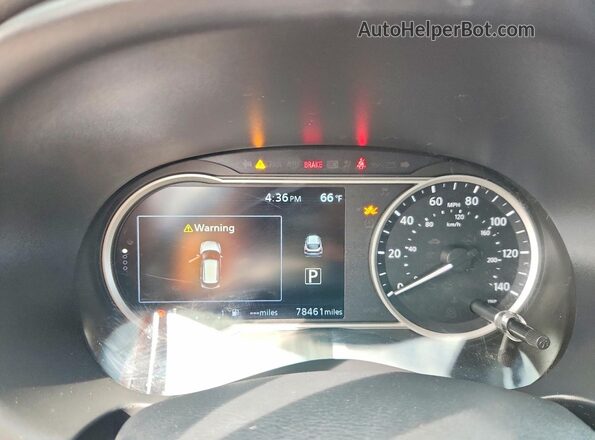 3N1CP5CU7KL554245 2019 NISSAN KICKS Red Instrument cluster view