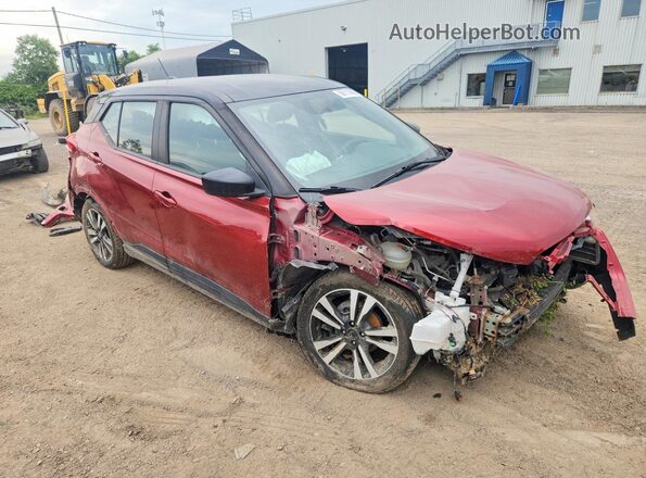 3N1CP5CU7KL567481 2019 NISSAN KICKS Burgundy Delantero derecho