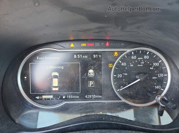 3N1CP5CU8KL523358 2019 NISSAN KICKS Черный Вид щитка приборов